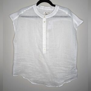 Banana Republic White Sheer Blouse sz L NWT